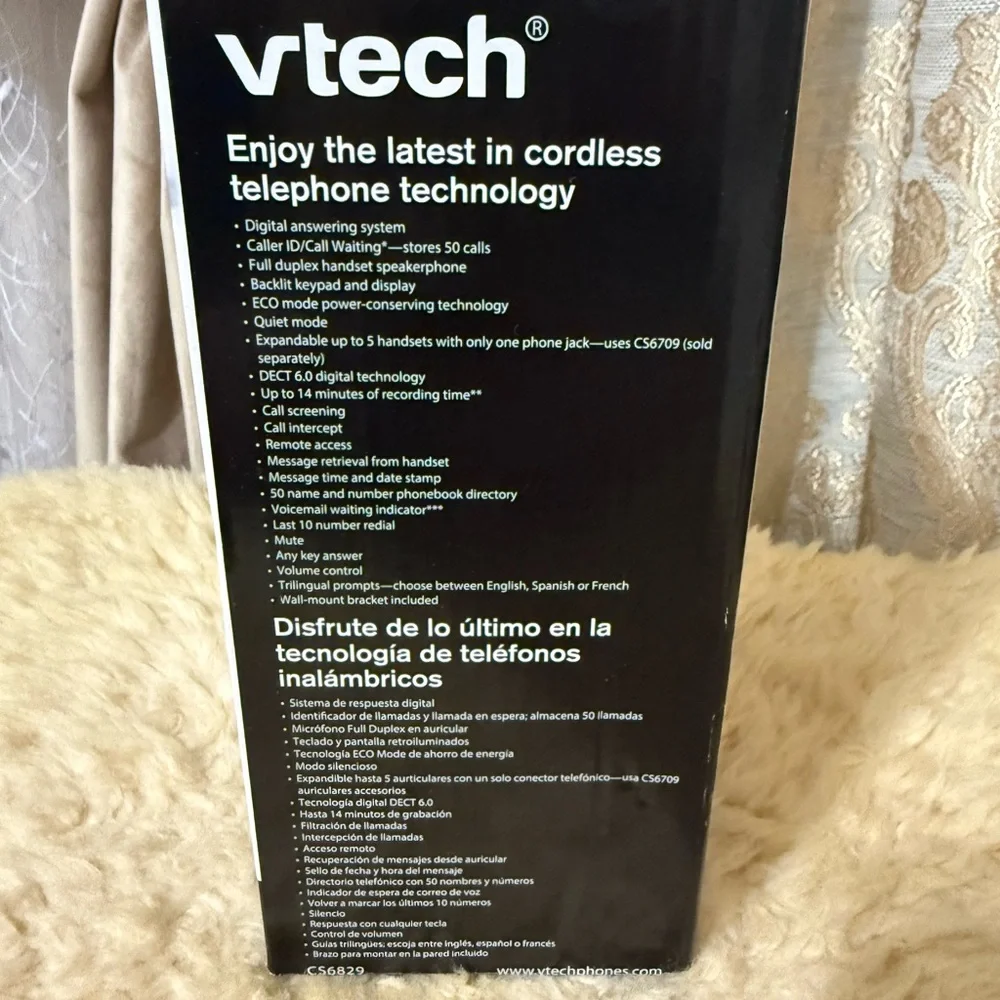 Vtech CS6829 DECT 6.0 Cordless Phone and Digital Answering System